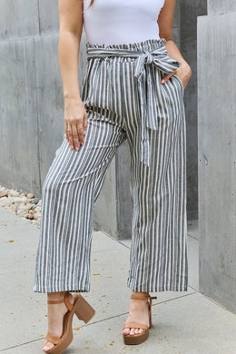 Find Your Path Paperbag Waist Striped Culotte Pants-Modish Lily, Tecumseh Michigan
