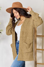 Load image into Gallery viewer, Falling For You Full Size Open Front Cardigan with Pockets-Modish Lily, Tecumseh Michigan
