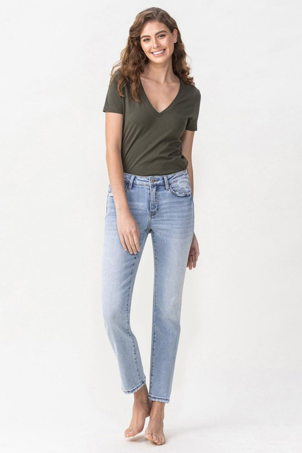 Lovervet Andrea Midrise Crop Straight Jeans-Modish Lily, Tecumseh Michigan