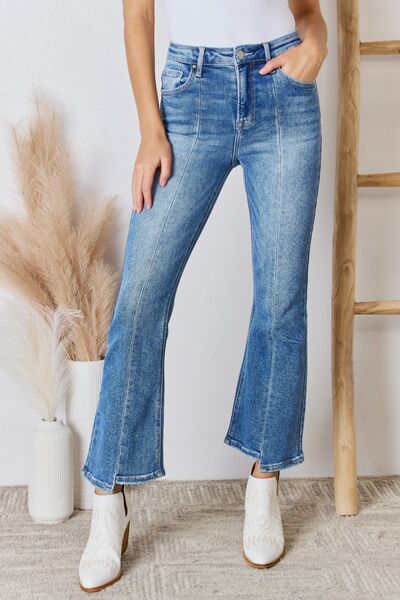 RISEN Full Size High Rise Ankle Flare Jeans-Modish Lily, Tecumseh Michigan