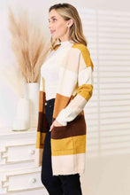 Load image into Gallery viewer, Woven Right Color Block Dropped Shoulder Cardigan-Modish Lily, Tecumseh Michigan
