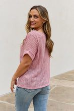 Load image into Gallery viewer, Chunky Knit Short Sleeve Top in Mauve-Modish Lily, Tecumseh Michigan
