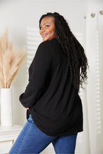 Load image into Gallery viewer, Black Long Sleeve Ribbed Blouse-Modish Lily, Tecumseh Michigan

