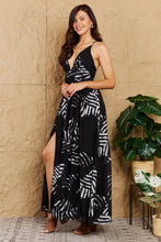 Load image into Gallery viewer, Black Leaf Printed Maxi Dress-Modish Lily, Tecumseh Michigan
