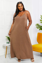 Load image into Gallery viewer, Beach Vibes Cami Maxi Dress in Mocha-Modish Lily, Tecumseh Michigan

