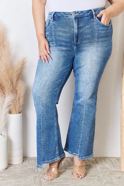 RISEN Full Size High Rise Ankle Flare Jeans-Modish Lily, Tecumseh Michigan