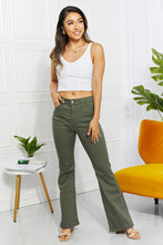 Load image into Gallery viewer, Clementine High-Rise Bootcut Jeans in Olive-Modish Lily, Tecumseh Michigan
