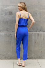 Load image into Gallery viewer, Textured Woven Jumpsuit in Royal Blue-Modish Lily, Tecumseh Michigan
