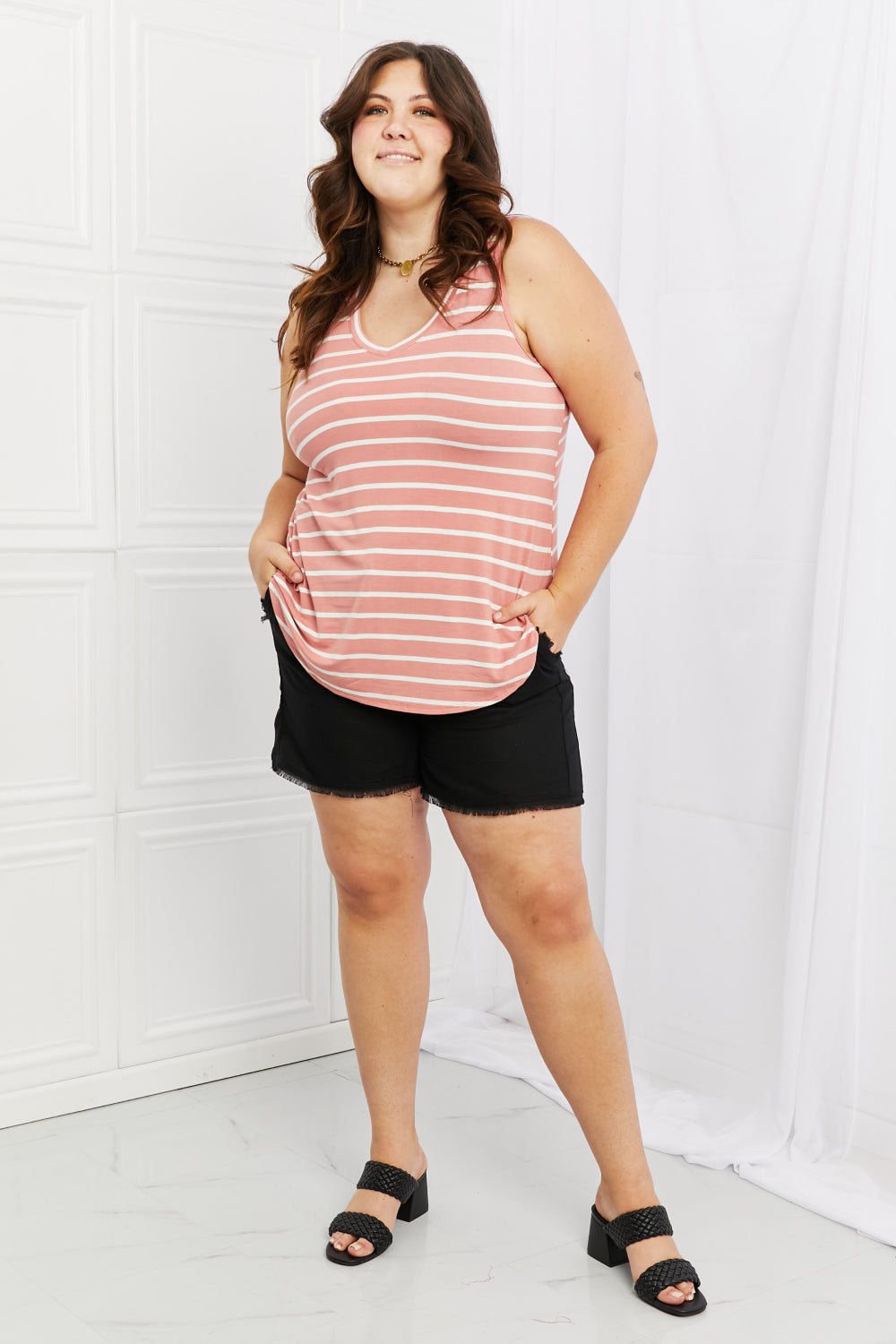 Find Your Path Sleeveless Striped Top-Modish Lily, Tecumseh Michigan