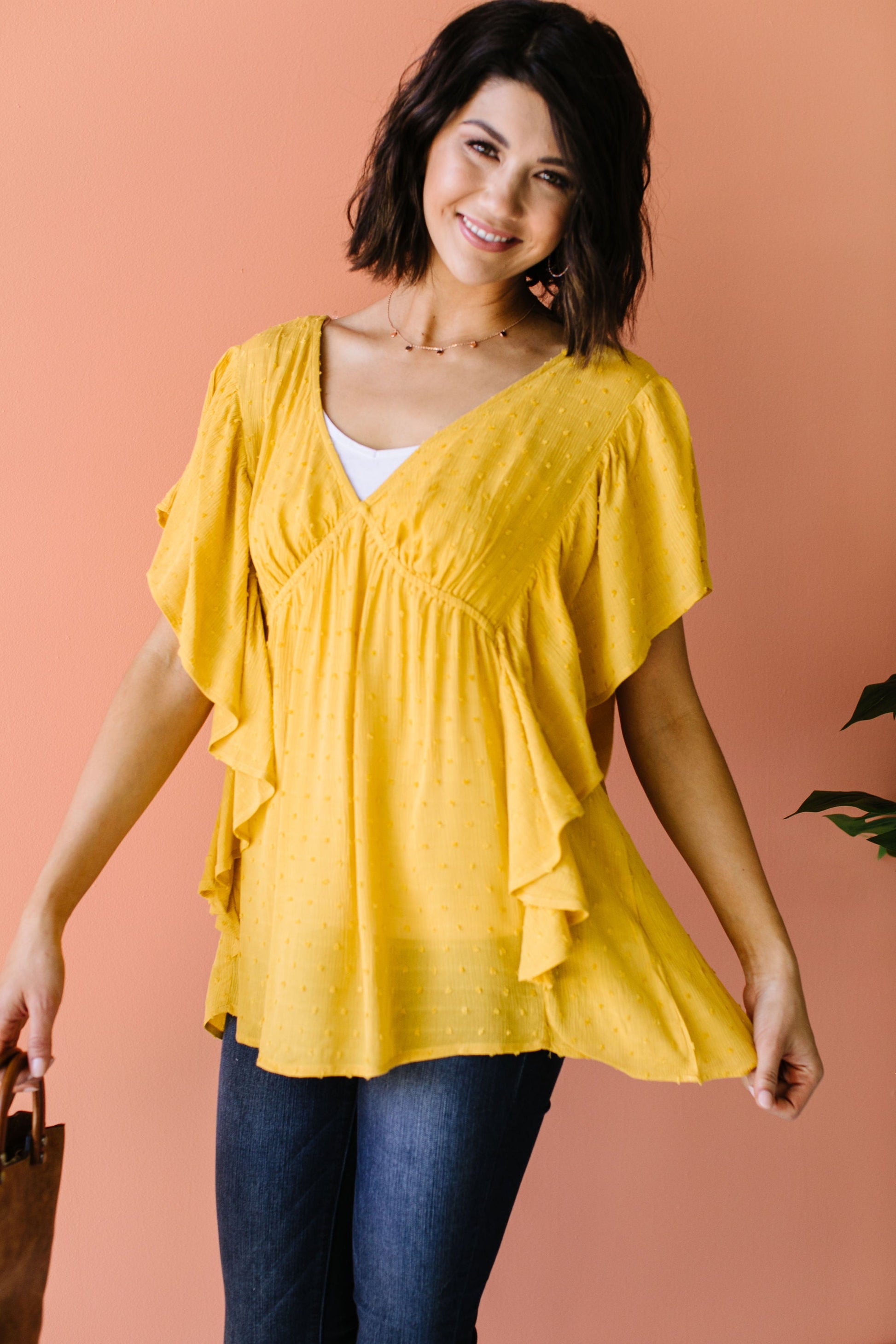 Fly Away Home Blouse In Honey-Womens-Modish Lily, Tecumseh Michigan