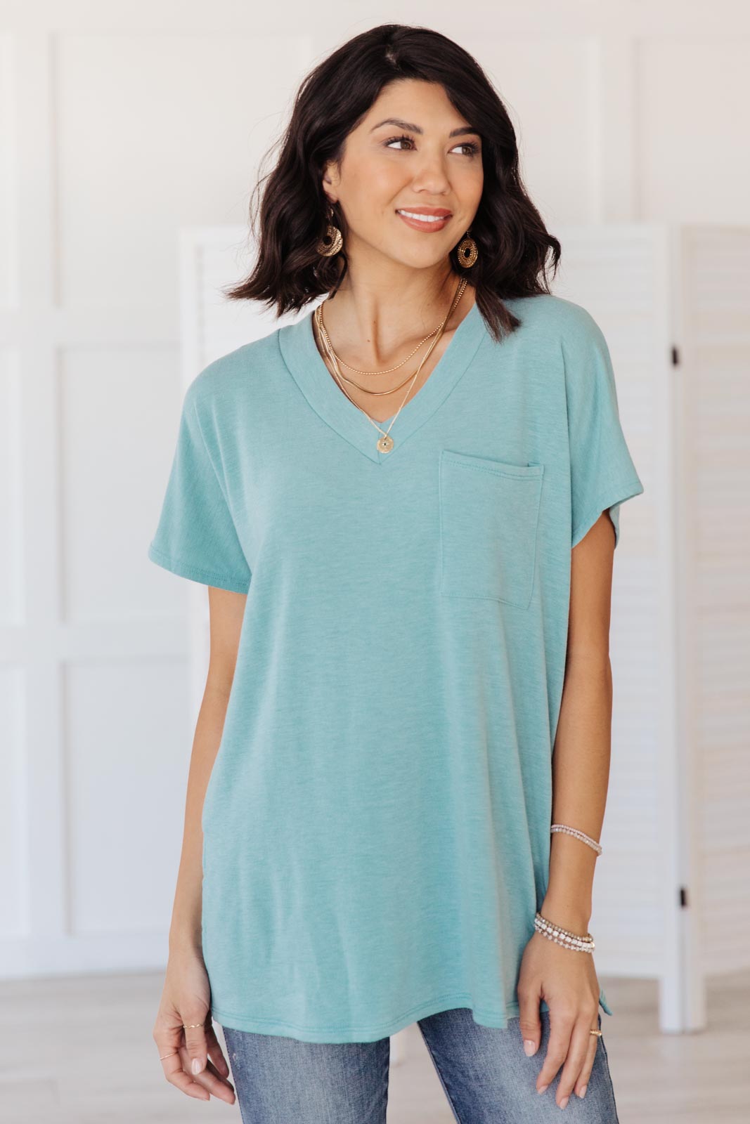 The Weekender Top in Blue-Womens-Modish Lily, Tecumseh Michigan