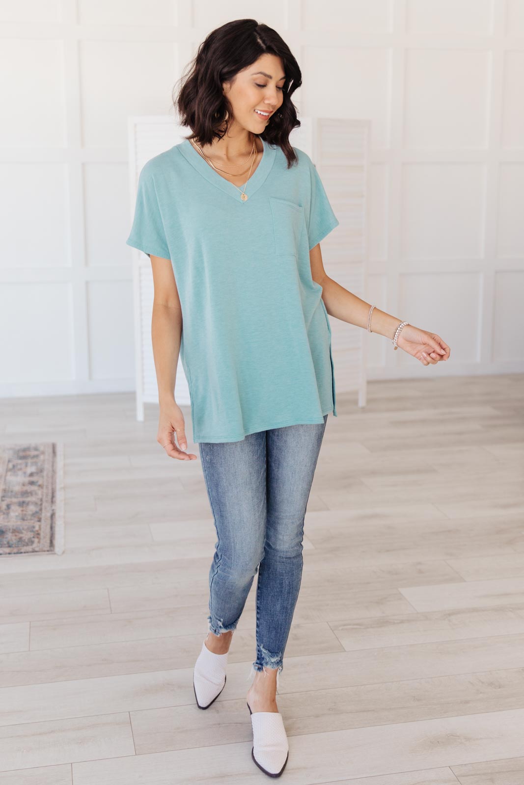 The Weekender Top in Blue-Womens-Modish Lily, Tecumseh Michigan
